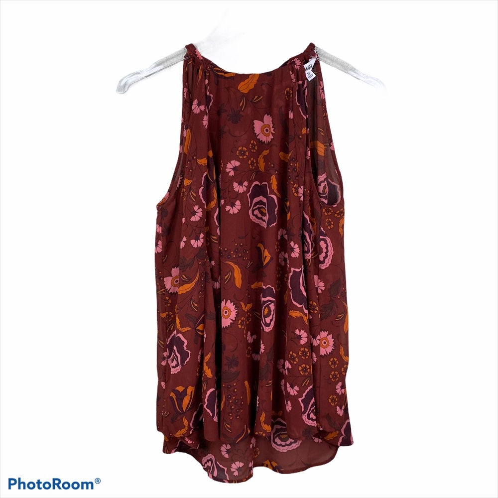 BB Dakota Floral Halter Tank Top